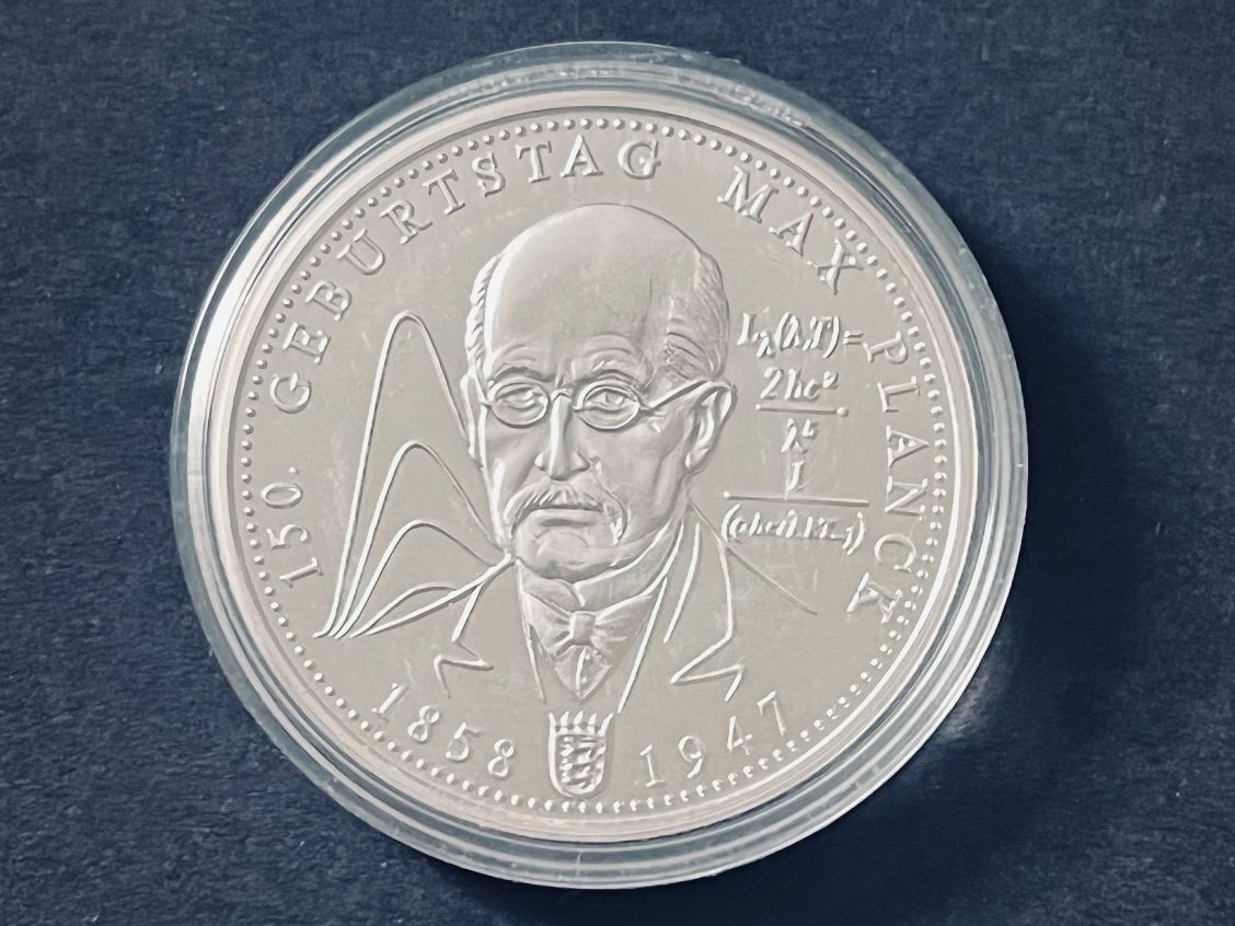 Tutti le monete: Max Planck 150. Geburtstag 2008 silber – Usato da Neuenhof venduto da Mastermind-73