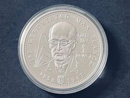 Max Planck 150. Geburtstag 2008 silber