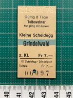 Kleine Scheidegg - Grindelwald, 1978, altes Billett, Bahn