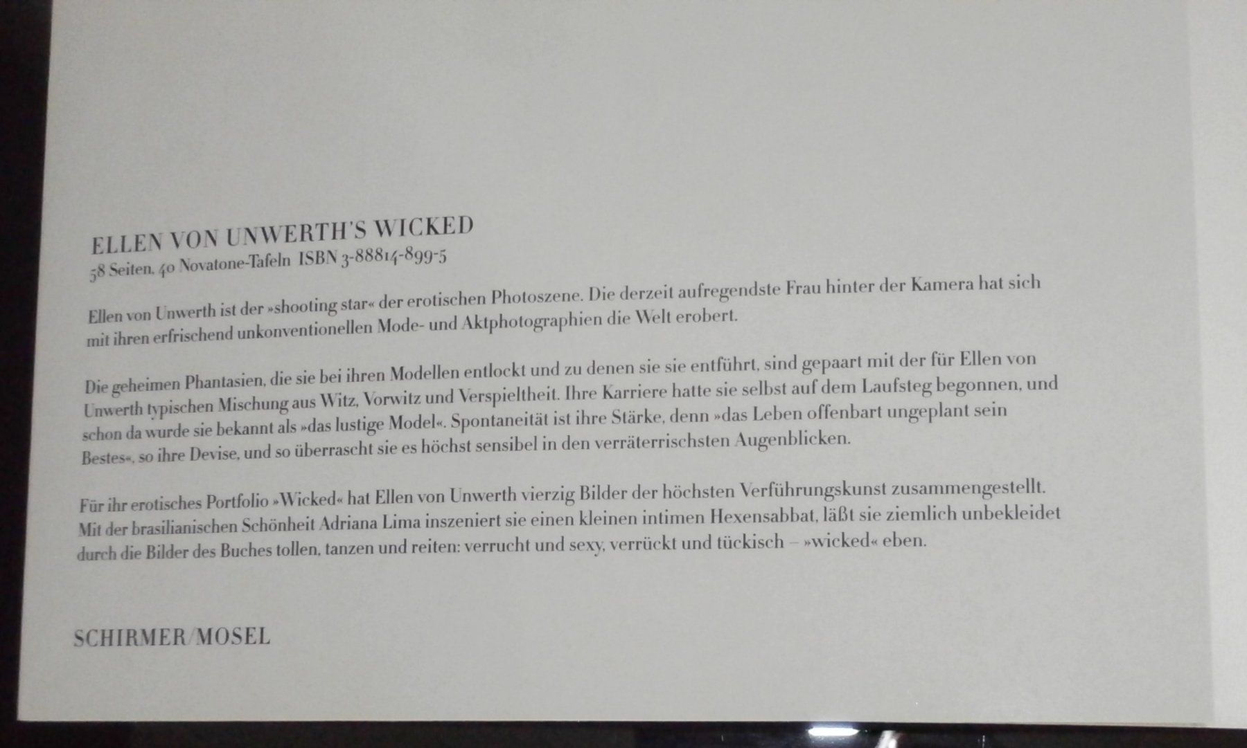 Libri: Ellen von Unwerth - Wicked – Nuovo (secondo la descrizione) da Dierikon venduto da EdelGut 1