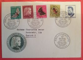 B272) 1953, Pro Juventute FDC Kt. 120.-
