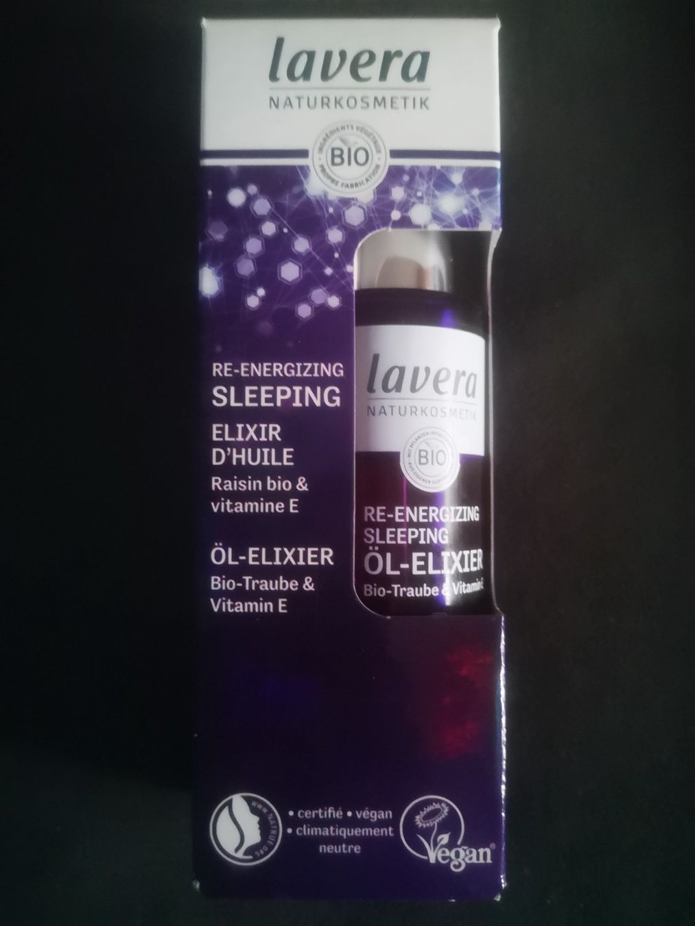 Cura del viso: Lavera Elixir d'Huile Raisin bio & vitamine E, 30 ml – Nuovo e nell'imballaggio originale da Thônex venduto da W99