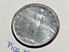 Vatikanstadt 10 Lire 1952 unz Pius XII. Prudentia