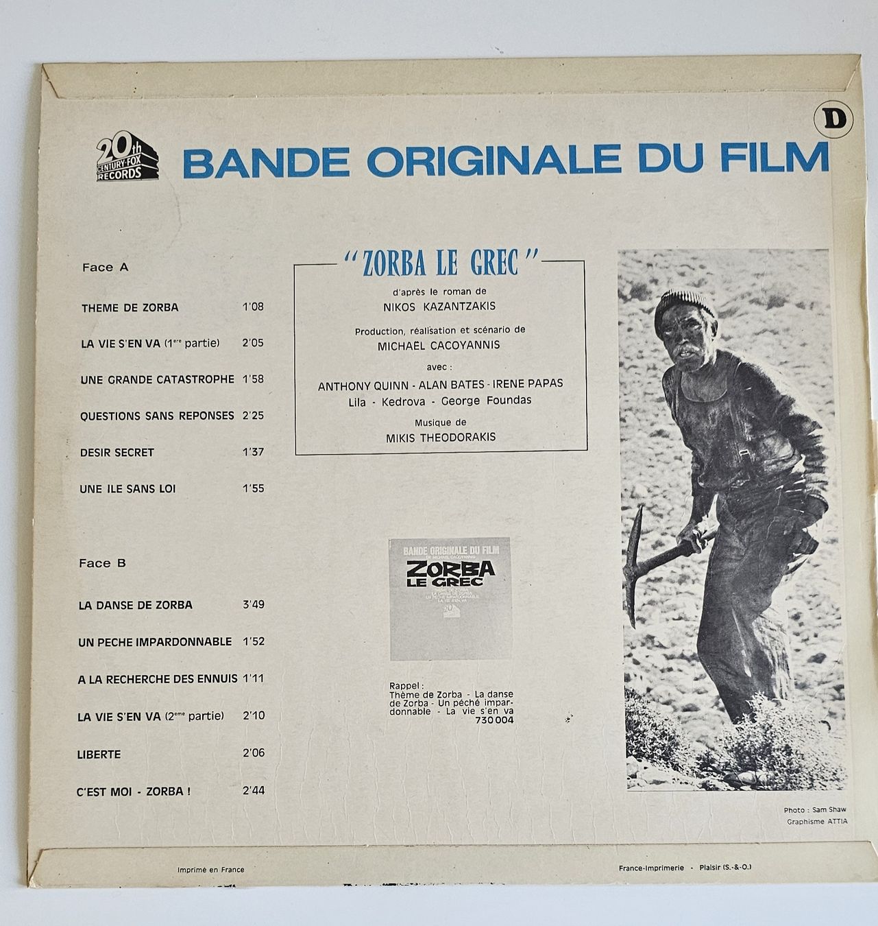 Dischi in vinile: Schallplatte, Zorba der Grieche – Usato da Basel venduto da MichelFa 1