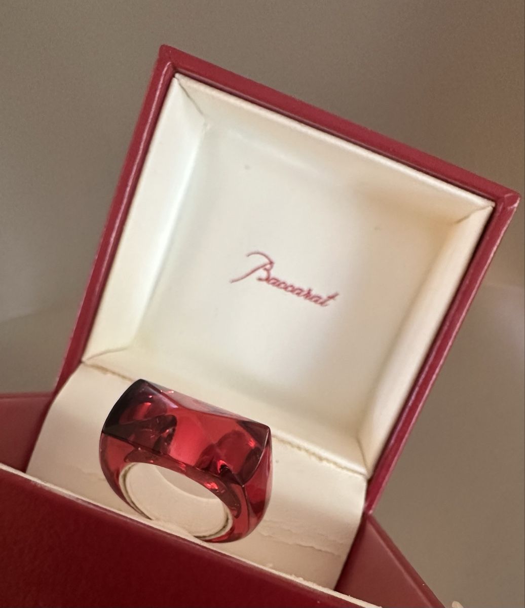 Baccarat Anelli: Baccarat Ring, Glas, rot, Grösse 51 – Nuovo (secondo la descrizione) da Oberwil BL venduto da orsay 2