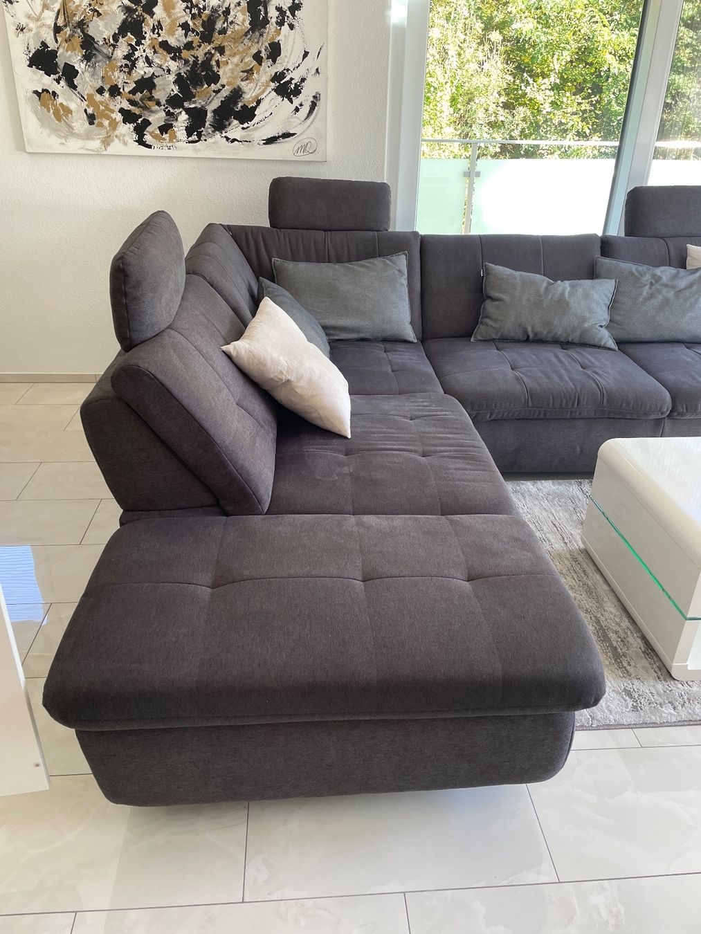 Divani: Sofa mit beistell Sitz/ Box Anthrazit – Usato da Auenstein venduto da moin. 1