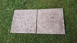 2 Betonplatten mit Kieselstruktur 2stk Zustand gut
