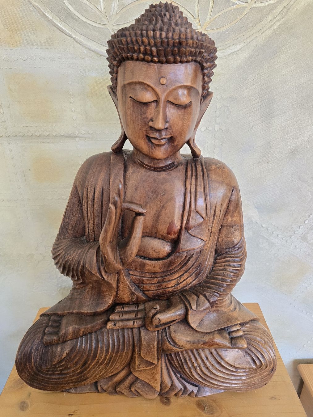 Sculture & Statue: Handgeschnitzte Buddha-Figur aus Holz, Deko-Objekt – Usato da Kestenholz venduto da _Nostalgia_ 6