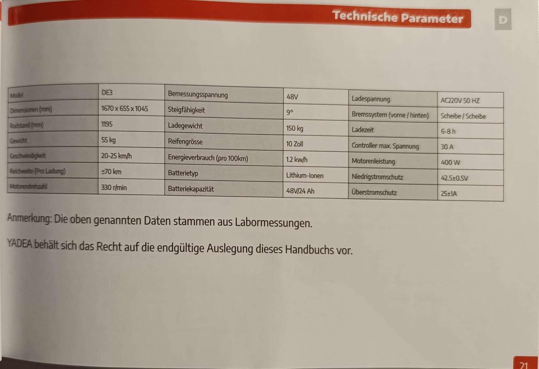 Yadea Scooters: Yadea DE3 Elektroroller – D'occasion à Ottikon par PiloniFive 8
