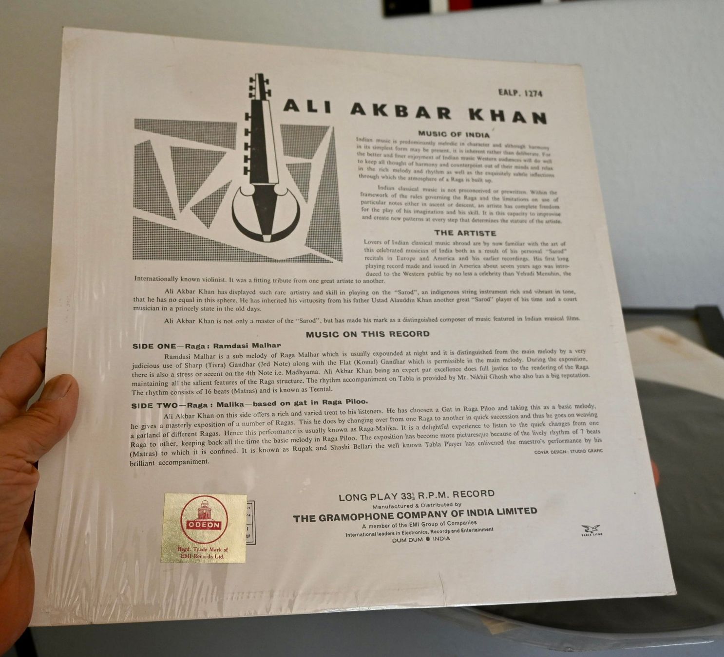 Schallplatten: Ali Akbar Khan SAME India re-issue   Near mint-/ MINT- top! – Gebraucht aus Pfaffhausen von mono_rec 1