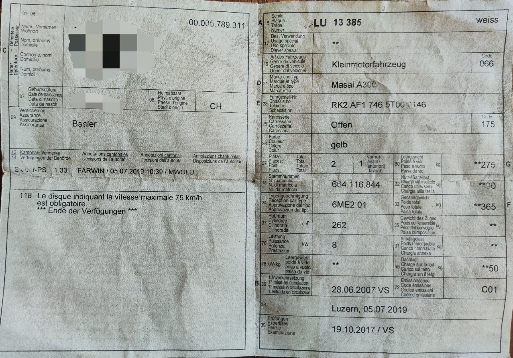ATVs / Quads: Quad Masai A300  Defekt – Defekt aus Emmen von chris.dommann 4
