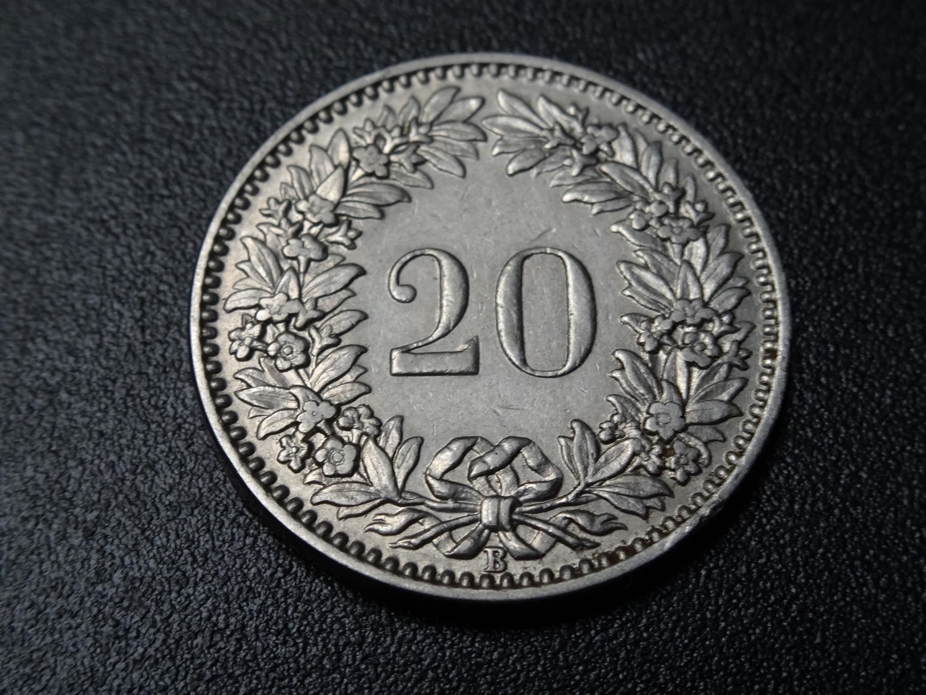 Alle Münzen: Schöner 20 Rp. 1925 ab Fr. 2.-- – Gebraucht aus Lupfig von JUTA09 1