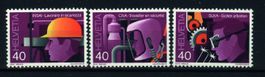 1978, Nr.614–616, SUVA alle drei Einzelmarken **