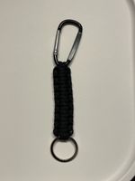 Schlüsselanhänger Karabiner Paracord schwarz 16 cm outdoor