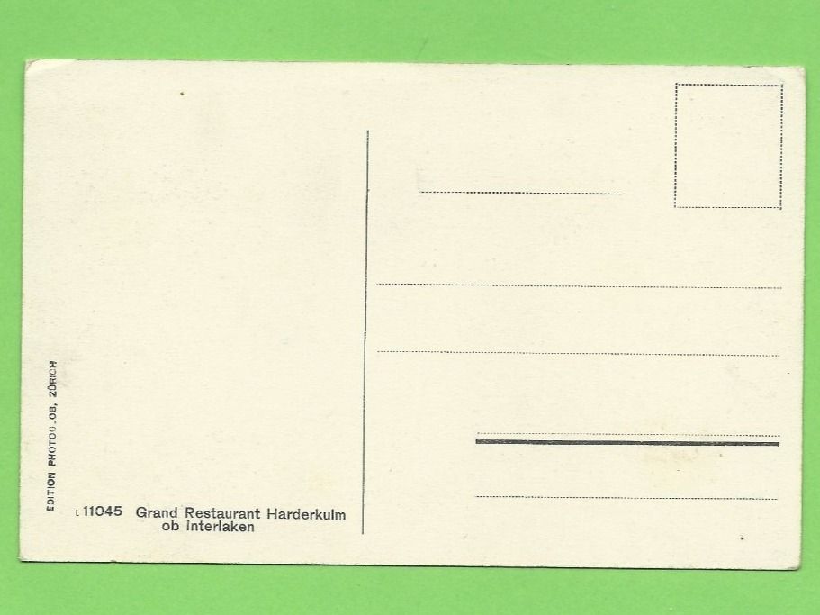 Cartoline postali: Grand Restaurant Harderkulm ob Interlacken – Nuovo (secondo la descrizione) da Zürich venduto da t24_de 1