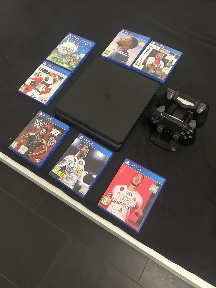 Sony Konsolen: PS4 Slim + 2Controller + 7 Spiele – Gebraucht aus Hergiswil NW von kimwettstein 1