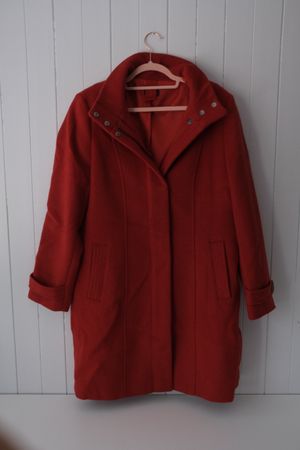 Mantel Esprit rot Wolle Grösse XL guter Zustand