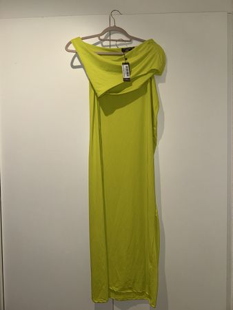 Robe longue PrettyLittleThing jaune citron neuf avec étiquet