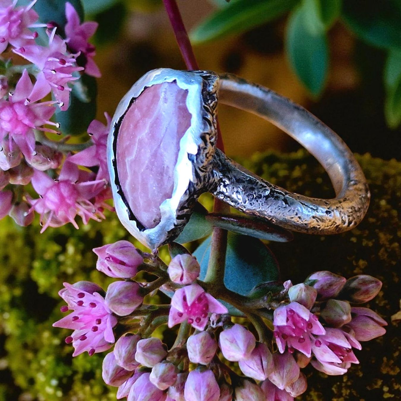 Anelli: Statement-Ring Silber mit Rhodochrosit, Grösse 56 – Nuovo e nell'imballaggio originale da Aarau venduto da Schmuckhoehle_MD 6