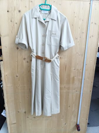 Bleu Marine Design Kleid Gr. 40 Beige Sommerkleid Vintage