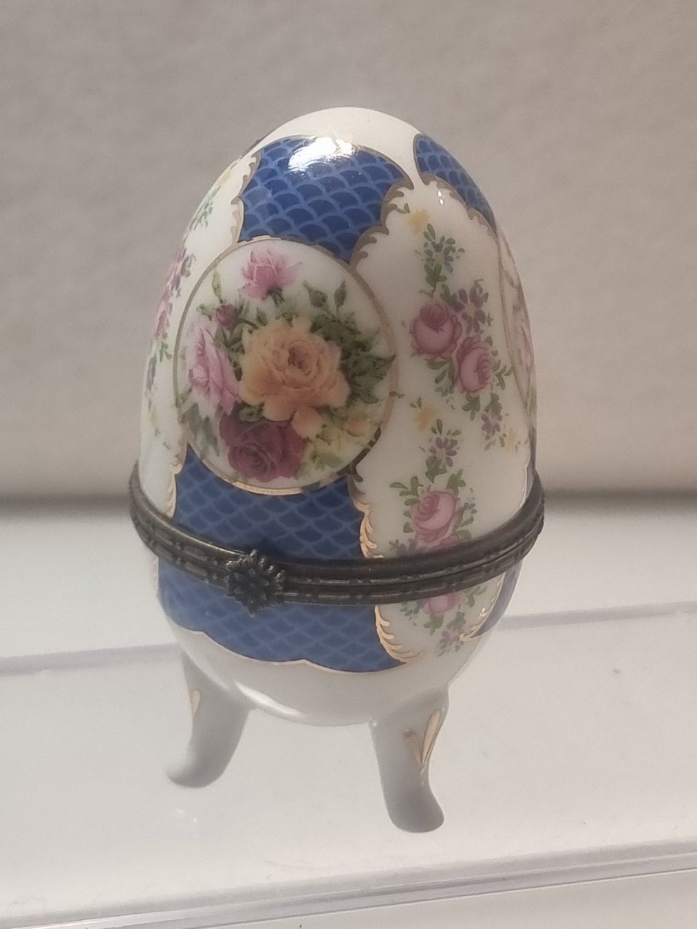 Barattoli: antikes LIMOGES Schmuck Ei Dose handbemalt Goldrand – Usato da Dürnten venduto da Bachtelrider_ 2