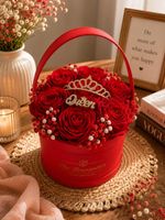 Rosenbox mit Krone – Perfekt als Geschenk zum Valentinstag