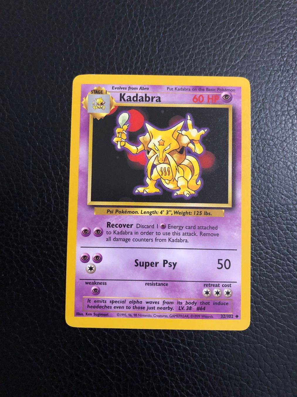 Pokémon Carte collezionabili: Base Set Kadabra 32/102 Ab 1 – Usato da Paradiso venduto da Pkmn10