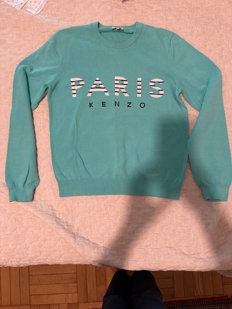 Kenzo Maglioni & Felpe: Kenzo Paris Turquoise Cotton Sweater – Nuovo (secondo la descrizione) da Zuerich venduto da gio_99lx