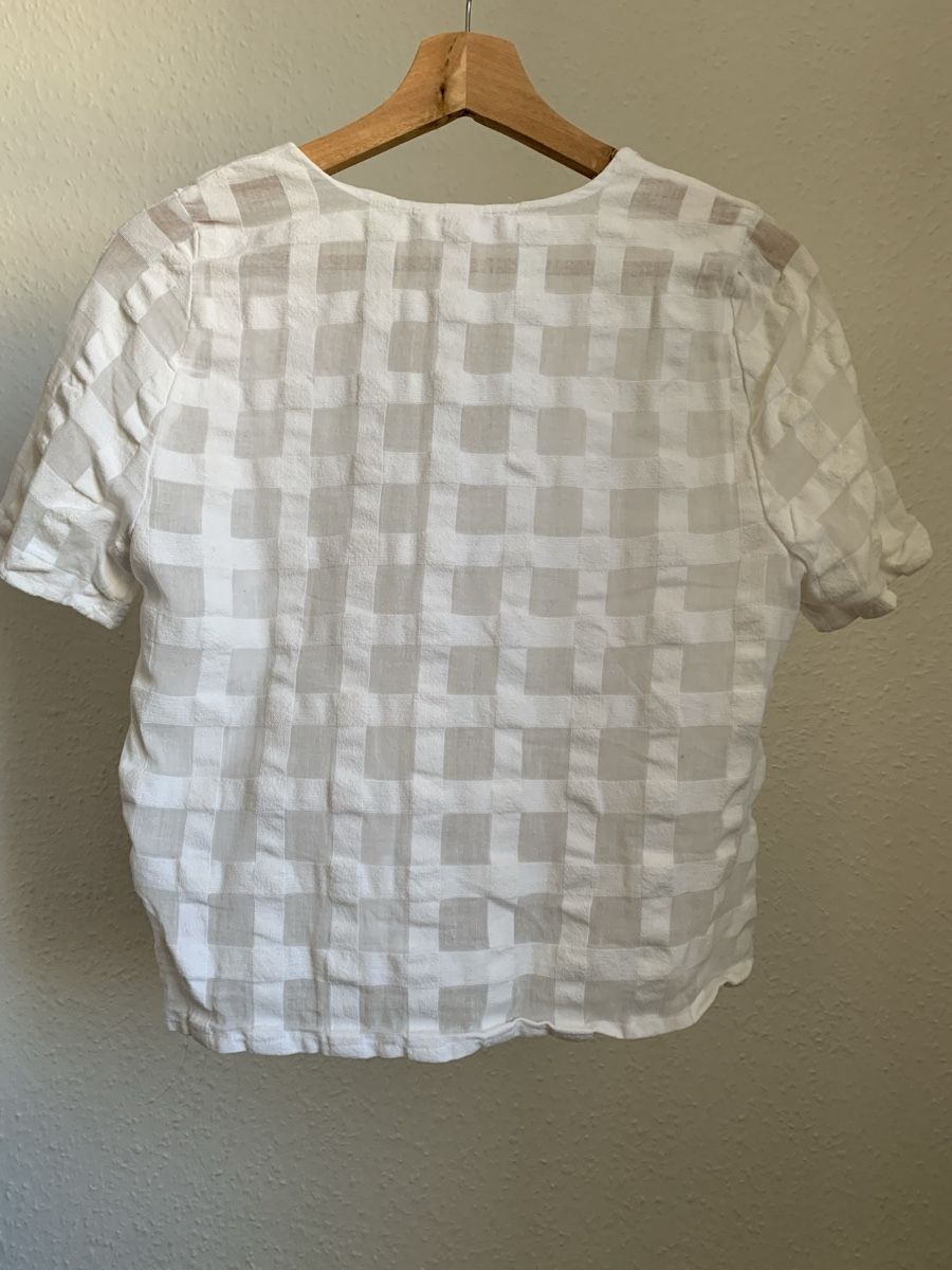Mango Camicette: Blouse d’été en coton blanche Mango – Nuovo (secondo la descrizione) da Genève venduto da rez_c6c6 2
