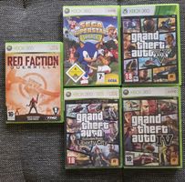 Lot de 5 jeux Xbox 360 GTA Red Faction Sega en bon état