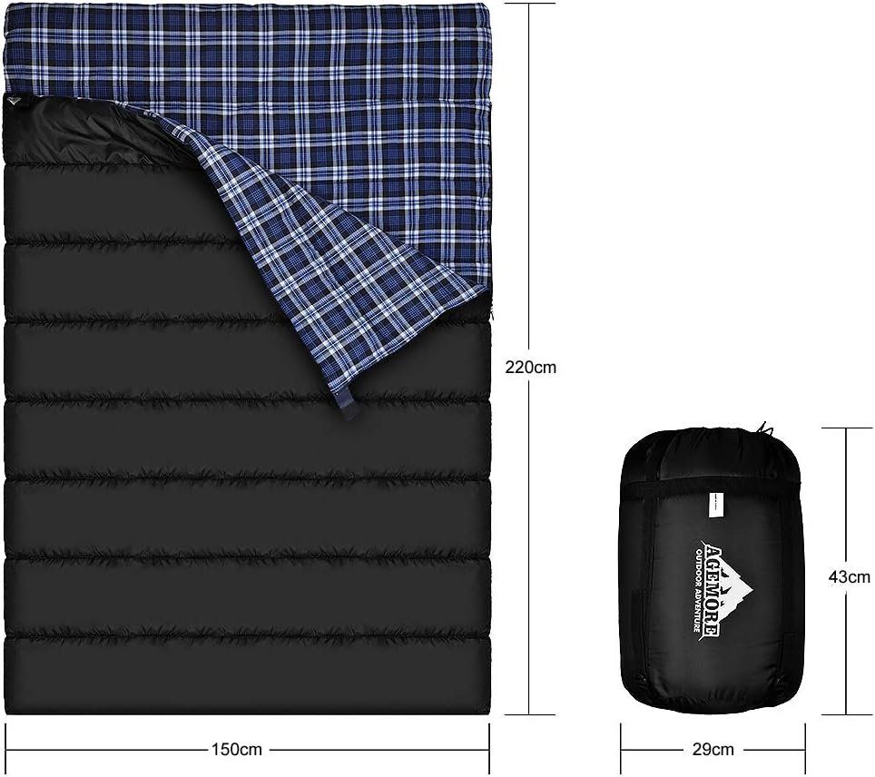 Schlafsäcke: Doppelschlafsack Deckenschlafsack 2 Personen Flanellfutter – Neu und originalverpackt aus Dörflingen von Nixhub 3