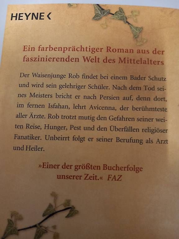 Libri: "Der Medicus" von Noah Gordon – Usato da Bischofszell venduto da ewa-shop 1