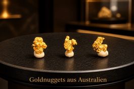 Seltene drei Goldnugget aus Australien