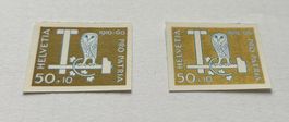 Pro Patria 1960 Blockausschnitt B101 "braun statt gold" **
