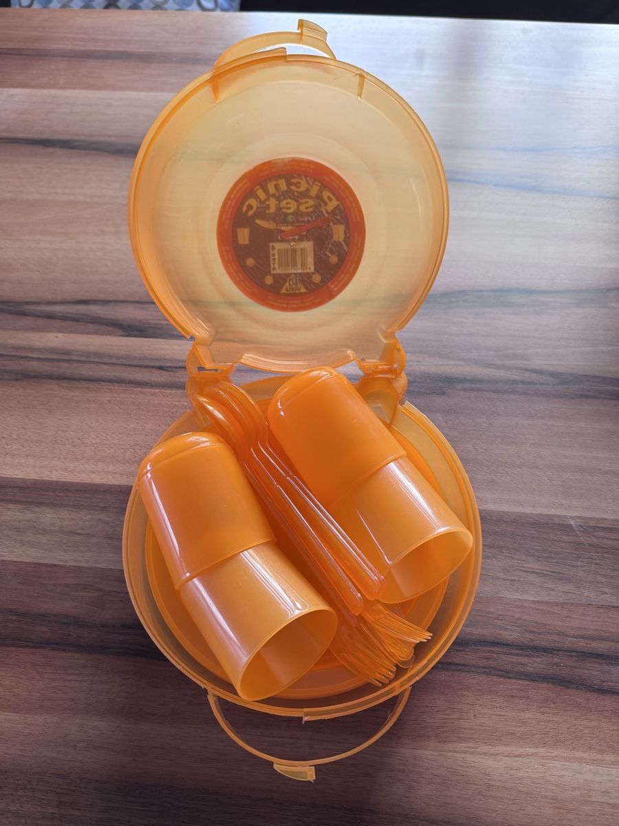 Set di piatti: Picknick-Set, orange – Usato da Rothenburg venduto da Chance777 1