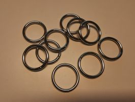 10x Rundring Stahl 25x 3.5 mm silbern vernickelt O-Ringe