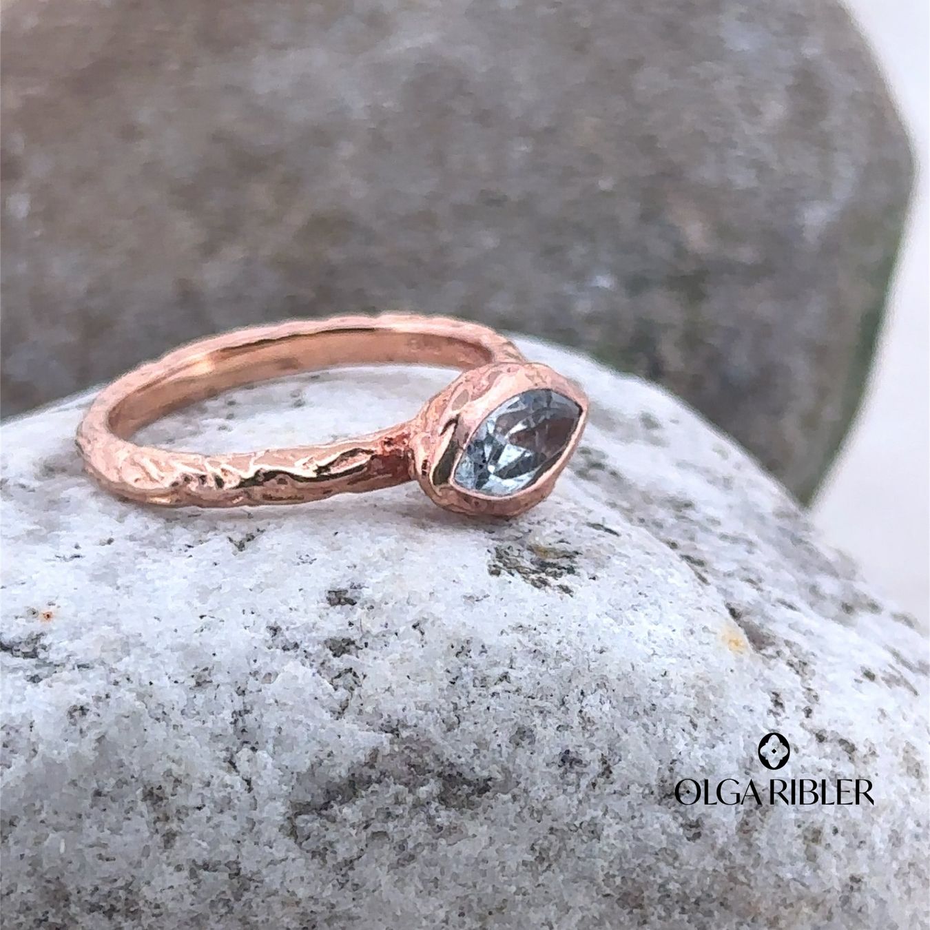 Olga Ribler Anelli: Rosevergoldet Silber Ring 925 - Topas - Grösse 50 – Nuovo (secondo la descrizione) da Luzern venduto da Schmuckoutlet 2