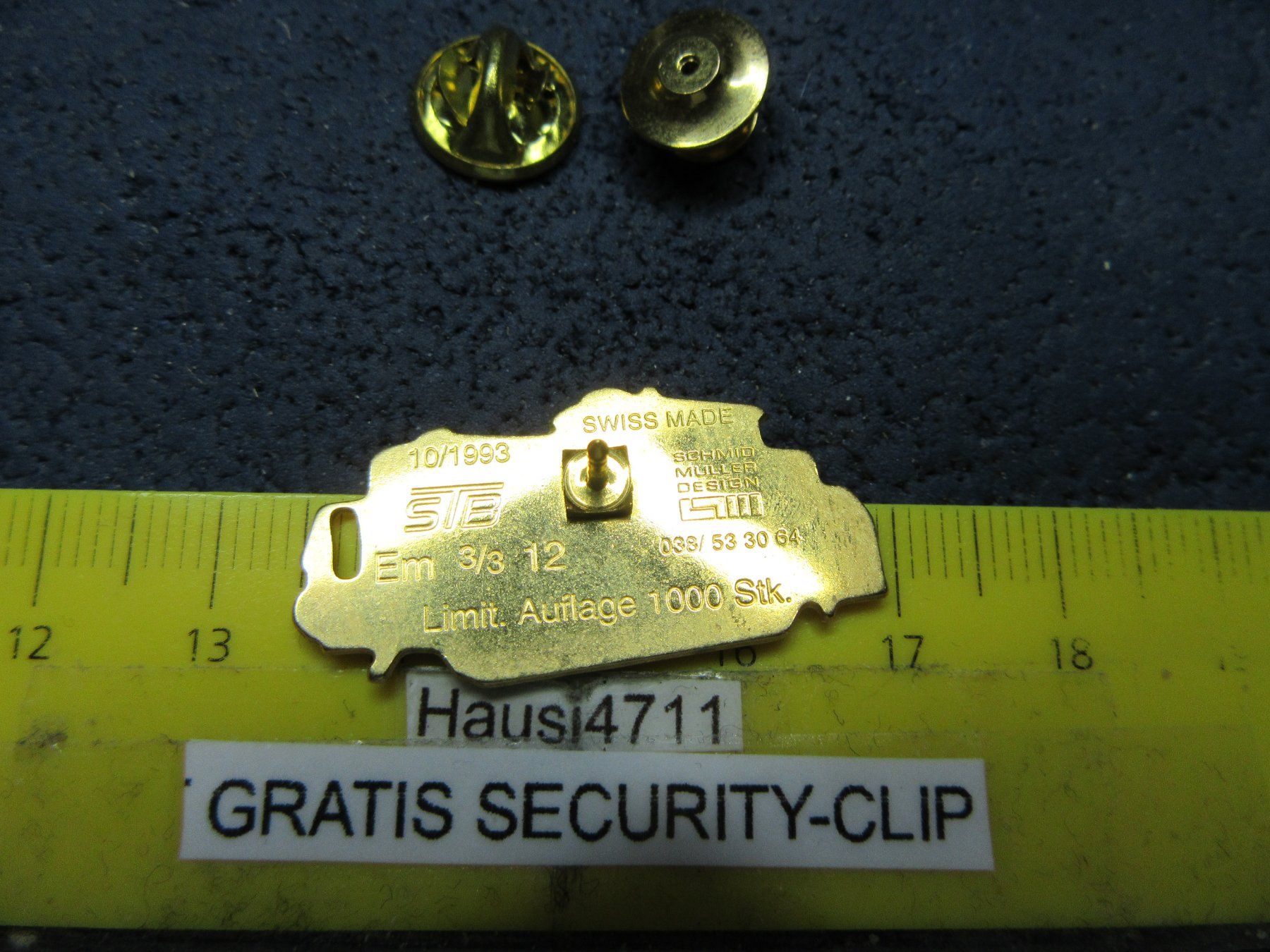 Swiss Placchette & Badge: STB En3/3 SCHMID-MÜLLER SMD PIN – Usato da Ettingen venduto da Hausi4711 1
