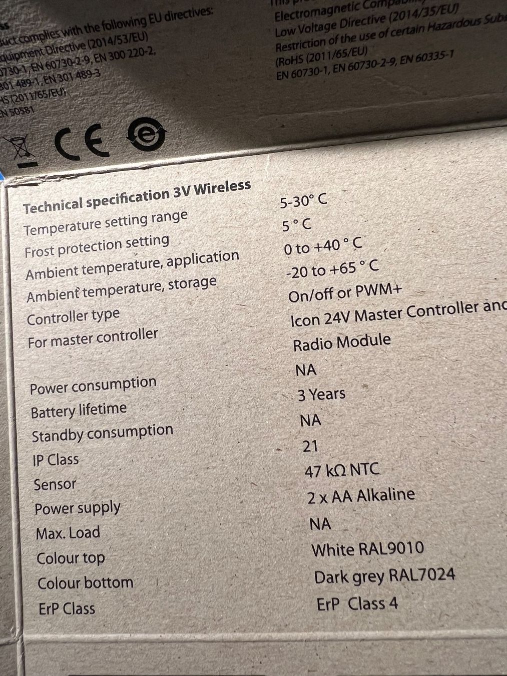Danfoss Interruttori: Raumthermostat  Danfoss Icon – Nuovo e nell'imballaggio originale da Niederrohrdorf venduto da ledergerber 2