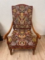 Antiker Barock Sessel mit Gobelin Tapisserie