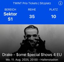 DRAKE 1x Sitzplatz (Hallenstadion Zürich)