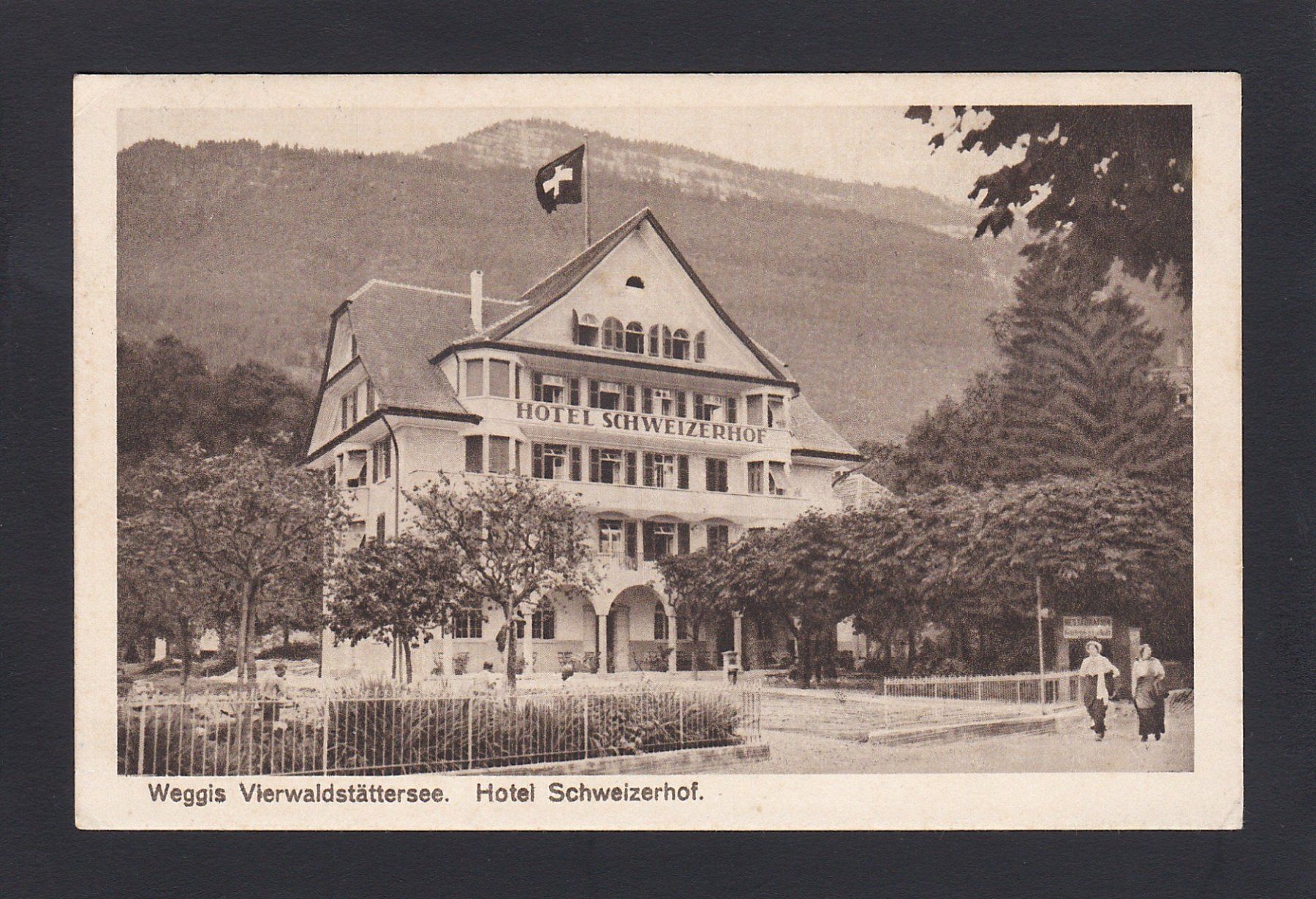 Cartoline postali: WEGGIS - Hotel Schweizerhof, 1925 – Usato da Reiden venduto da cinfis