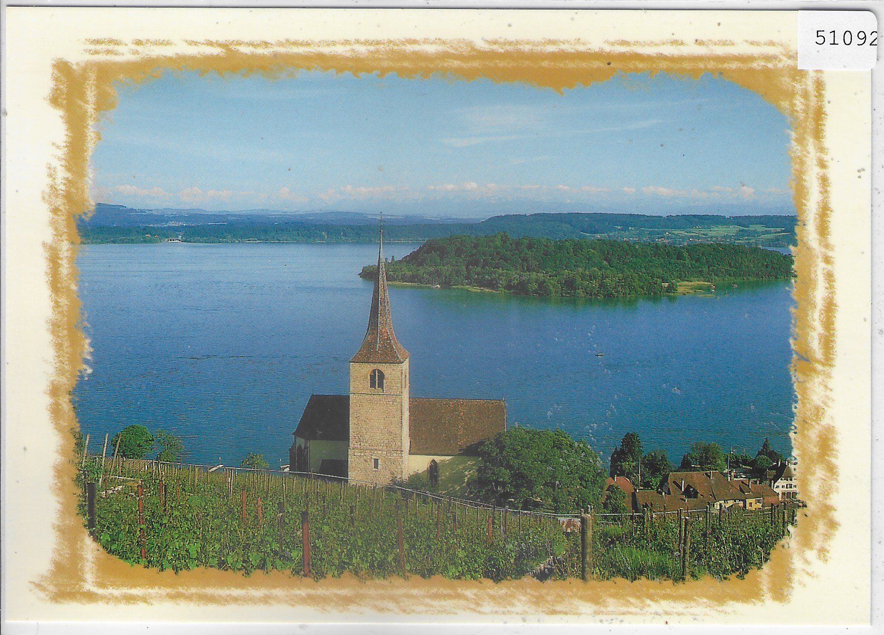 Cartoline postali: Ligerz - Kirche – Usato da Ettingen venduto da Kartenplanet