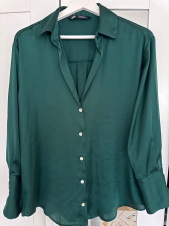 Zara Satin Bluse Gr. S