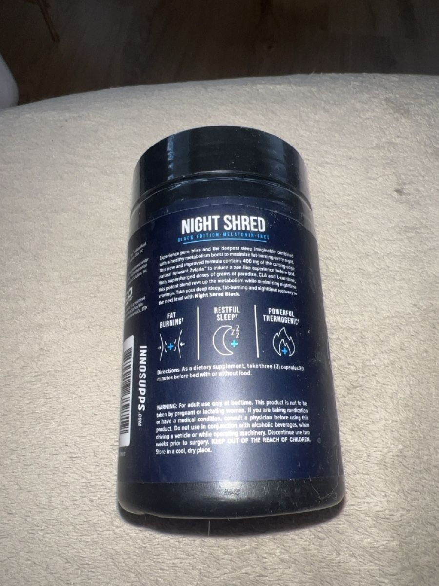 Cibi & Specialità: NIGHT SHRED BLACK EDITION MELATONIN-FREE – Nuovo e nell'imballaggio originale da Reichenbach i. K. venduto da STRECKGURT_COACH24 1