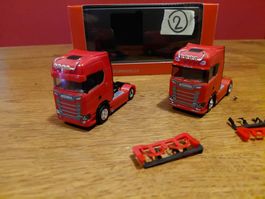 Herpa Set 2x Scania CS Zugmaschinen 1:87 Set 2