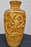 Drachenvase Relief Asia Stil Kunstelfenbein 20cm Deko