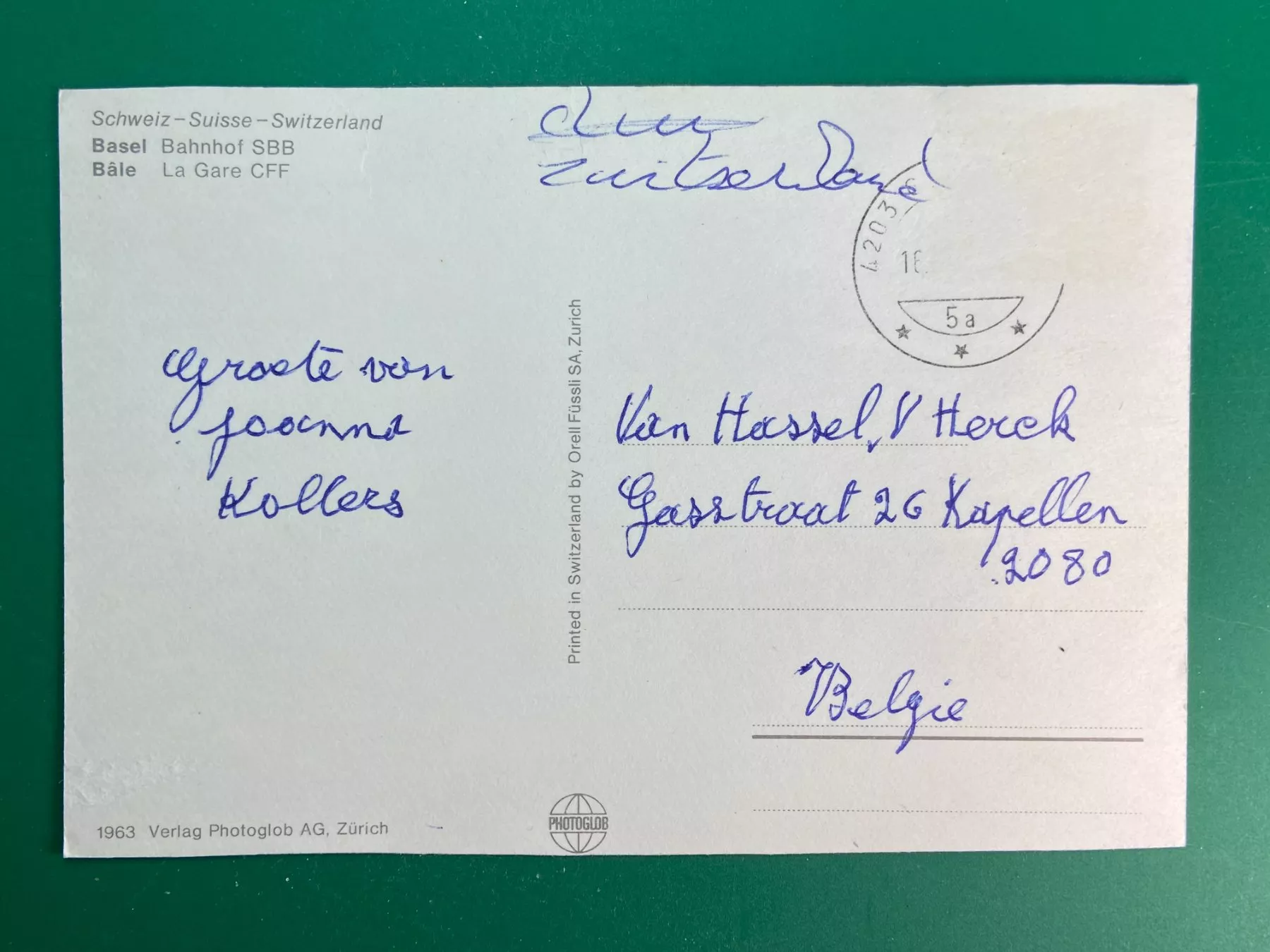 Cartoline postali: Basel - Bahnhof SBB – Usato da Steg VS venduto da danwer74 1