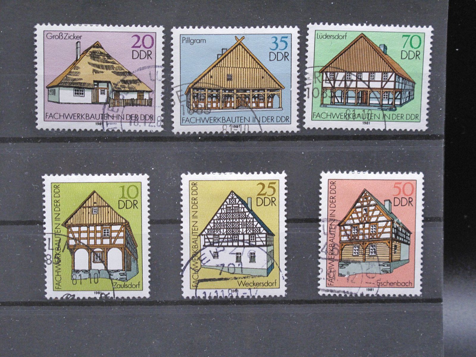 Tutti i francobolli: DDR 1981 Fachwekbauten II gest – Usato da Wil SG venduto da fva01