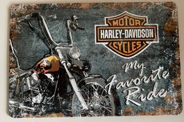 Blechschild Harley-Davidson Motiv My Favorite Ride